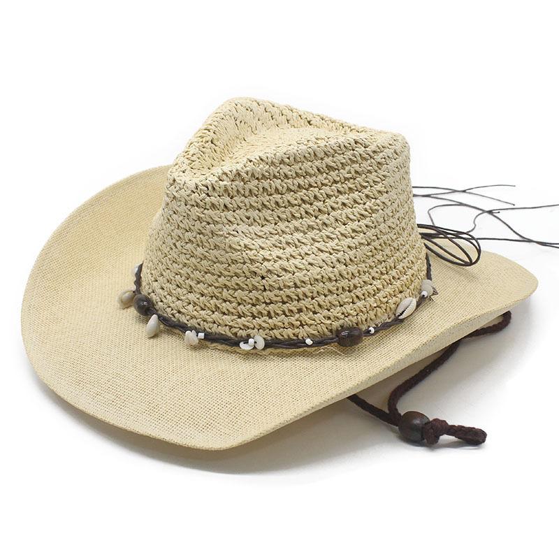 Bohemian hollow cowboy hat men's hat summer western cowboy beach hat sun protection