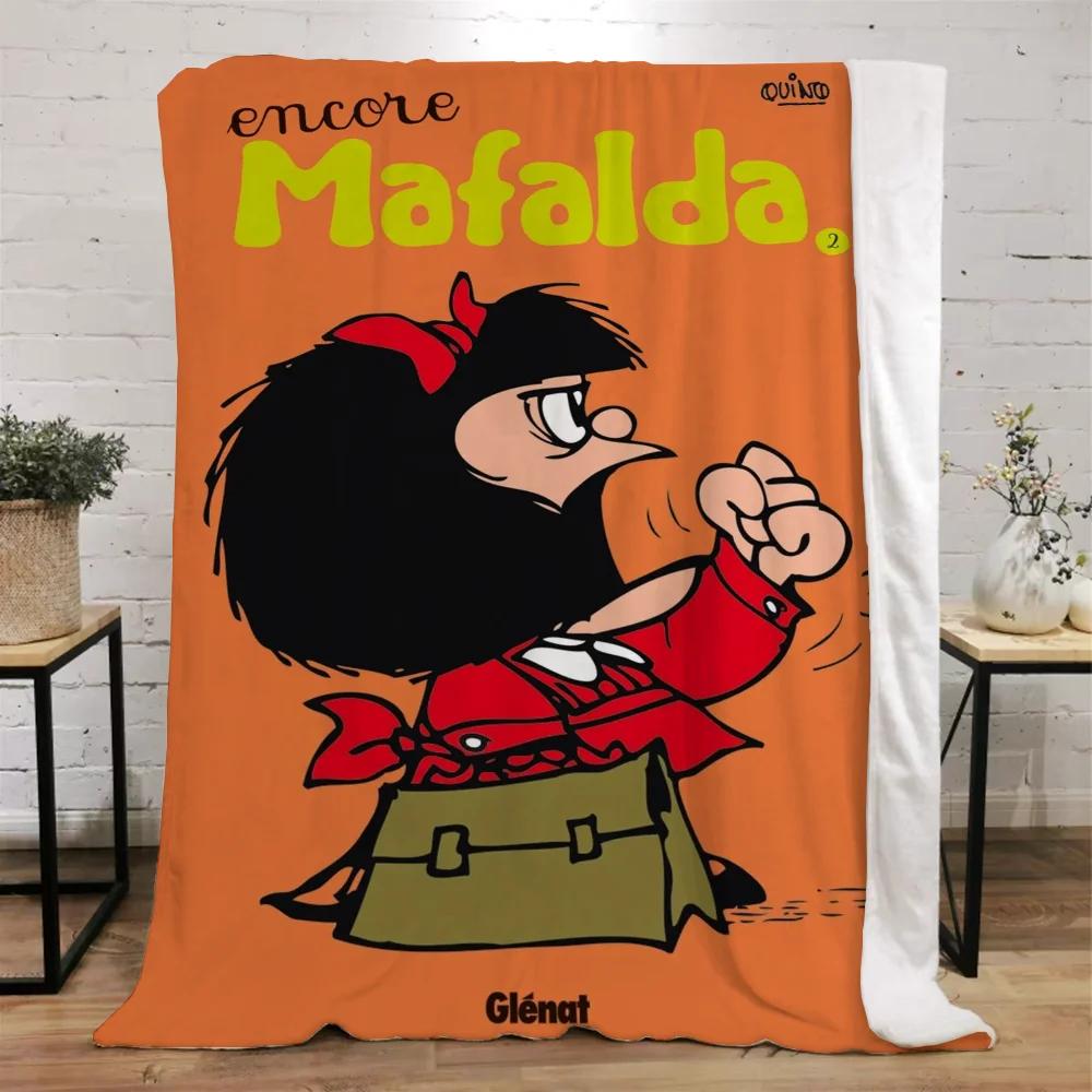 Mafalda Vtipná deka na pohovky Vlastní deky Dekorace na pohovku Přehoz na postel Luxusní ložní prádlo Pletená kostka Plážová osuška Bytový interiér