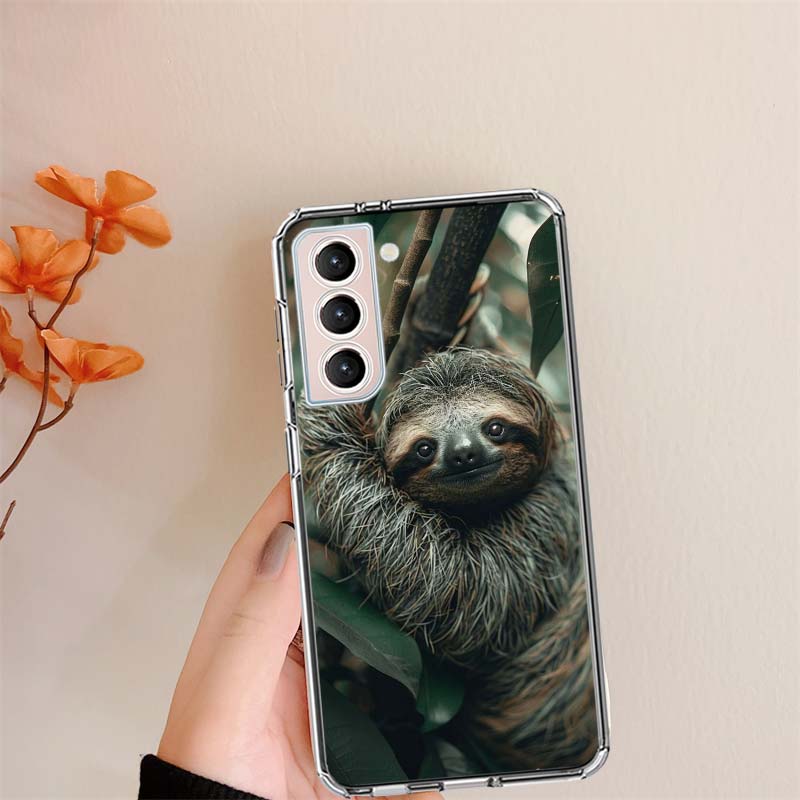 

Cute Sloth Clear Phone Cases for Samsung S26 Ultra Galaxy S25 Edge S24 S23 FE S21 Plus S20 S22 S10 Cover Patterned Compatible wi Samsung S24 Plus