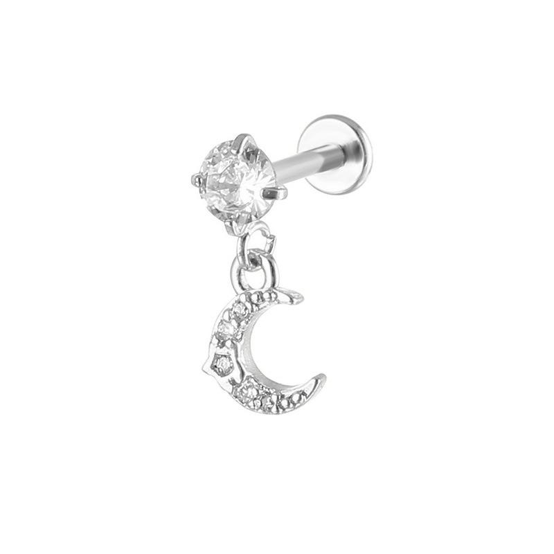 Internally Threaded Lip Stud Ear Cartilage Hoop Dangle Body Piercing Jewelry
