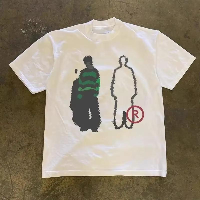 

2025 New Essential Cotton Unisex T-Shirt Fashion Printing Soft Breathable Crew Neck Fashion Men s and Women s T-Shirts One Piece XL