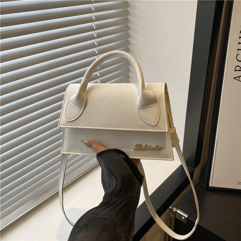 Street Style Pu Small Shoulder Bag With Car Stitching For Daily Use