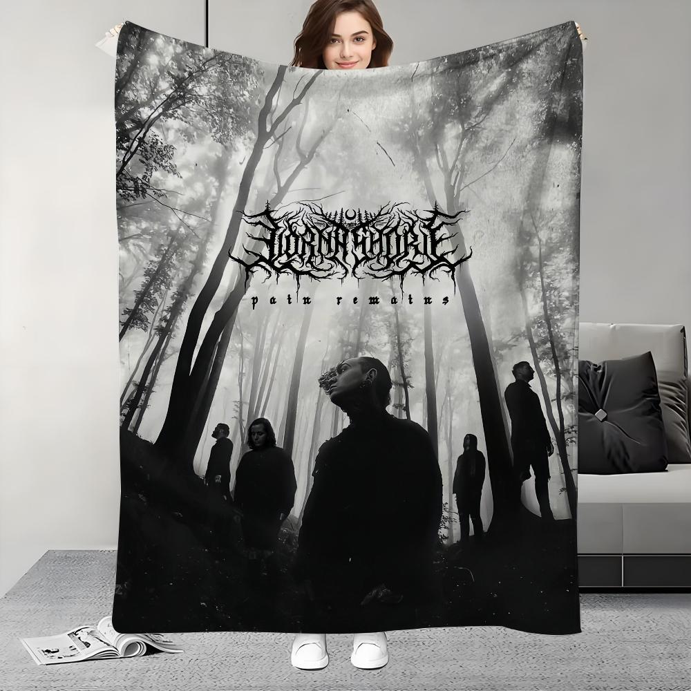 L-Lorna Shore Rock Band Music Blanket Design Lightweight  For Dorms, Naps, Living Room, Office,Sofa,All-Season
