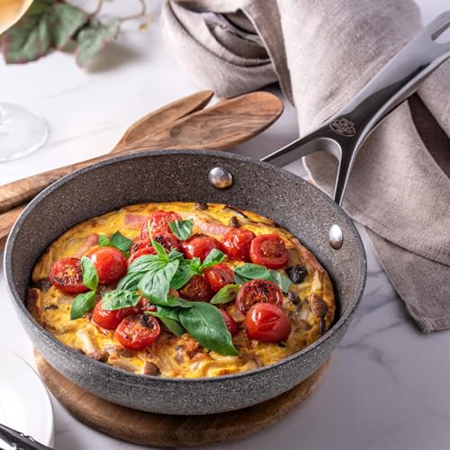 Ballarini Salina Frying Pan, 24cm, Made in Italy, Induction Compatible, Granitium 7-Layer Coating, Officially Sold in Japan, Product Number: 75002-820