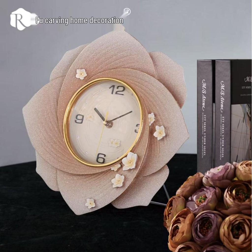 Minimalist Floral Hand-Painted Wall Clock