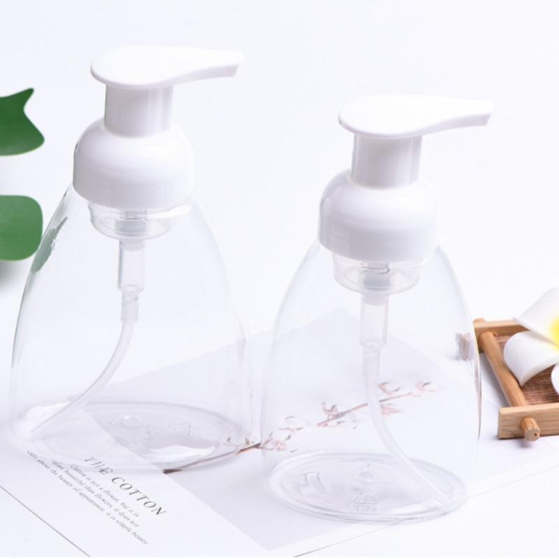 300ML Foam Bottle Transparent Mousse Bubble Bottle PET Plastic Hand Washing Liquid Bottle Facial Cleanser Soap Liquid Bottle
