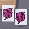 2Pcs Ride Or Die Bike Frame Stickers Bicycle Top Tube Waterproof Vinyl Decals For Mtb Bicycle Decorative Motorcycle Accessories