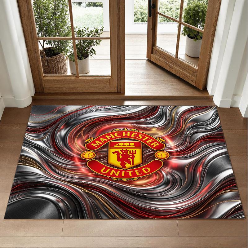 Manchester United Design Kristall Samt Teppich Weiche Dekorative Matte für Schlafzimmer Eingang