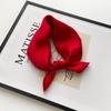 Lightweight Silk Scarf Women 53x53cm Pure Color Square Neck Elegant Minimalist Accessory