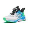Anta Kids Comfortable Versatile Physical Test Non-Slip Wear-Resistant Low-Top Running Shoes Kids Sneaker White Blue Green 312439903-3