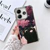 Cat Cute Kitten Cartoon Plating Phone Case For Xiaomi Redmi Note 14 15 Pro Plus 13 12 11 11S 11T 10 9S 9 5G Anti-Fall Airabag Co