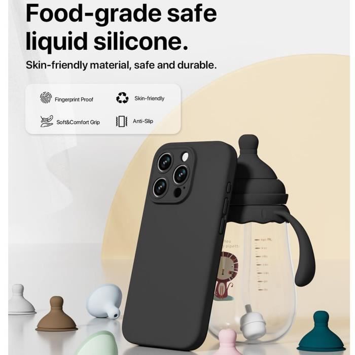 Coque pour iPhone 16 Pro - Protection Ultra Slim - Antichoc - Anti-Rayures - Noir