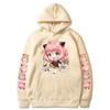 Anime SPY X FAMILY Anya Bond Søt Streetwear-hettegenser med mønster for menn Kvinner Høst varme fleecegensere Morsomme hettegensere i overdimensjonerte størrelser