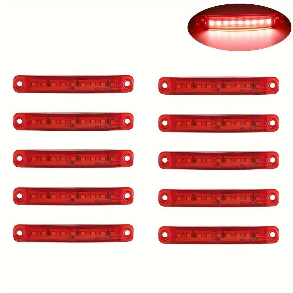 10pcs White/Red/Blue/Yellow/Green 9 LED Side Marker Indicators Clearance Lights Tail Rear Turn Bus Boat Truck Bus 12v DC