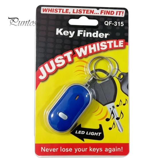 Whistle Activated Key Finder Finder, Portable Anti-Lost Device with Red LED Sound Light, Mini Locator Keychain for Car Keys, Bags, Wallets Wireless