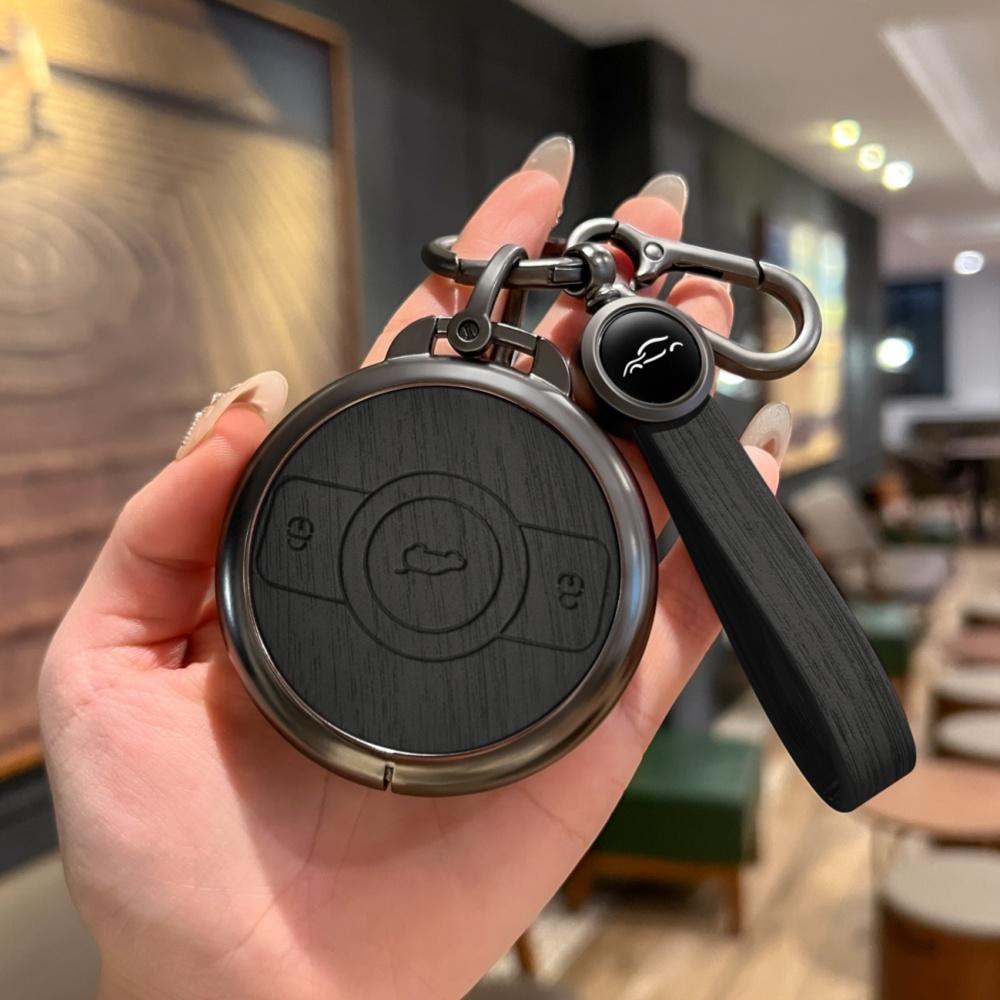 

Металлический чехол для автомобильного ключа, держатель для ключа Mercedes Benz SMART Fortwo 1 BRABUS 1 Benz SMART 2023 2024, аксессуары для брелока чёрный