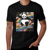 Pandas Surf Rainbows Cute Surfing Pandas T-Shirt Comfortable Workout Short Sleeve Shirt