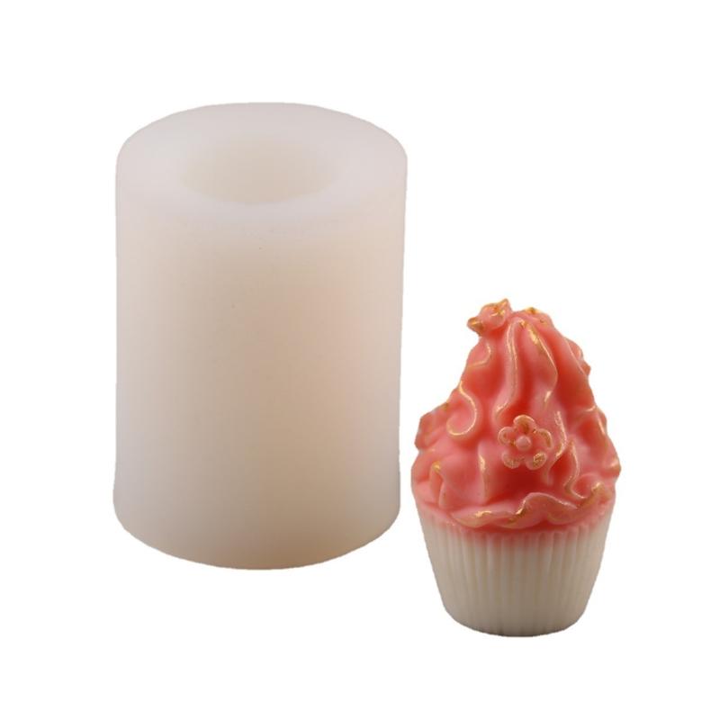 Cupcake Shape Silicone Mold Wax Melt Polymer Aromatherapy Making Handmade Cupcake Jelly Mould Decorating Supplies