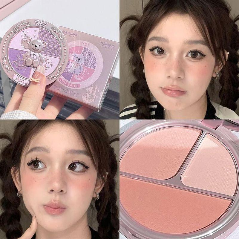 Art Value - Little Bear Knight 3-Color Blush Palette - 3 Types