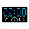 GH9007 Multifunctional LED Clock: Wall & Table-Top, Large Screen, Shows Time, Temperature & Humidity, Alarm Feature