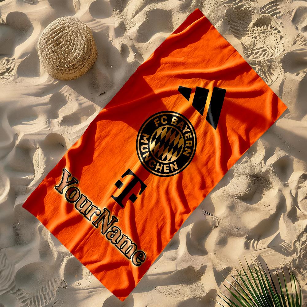 Bayern Munich Customized Name Beach Towel High Absorbency & Quick-Dry Portable for SwimmingBeachCamping Travel Beach AccessoriesGym