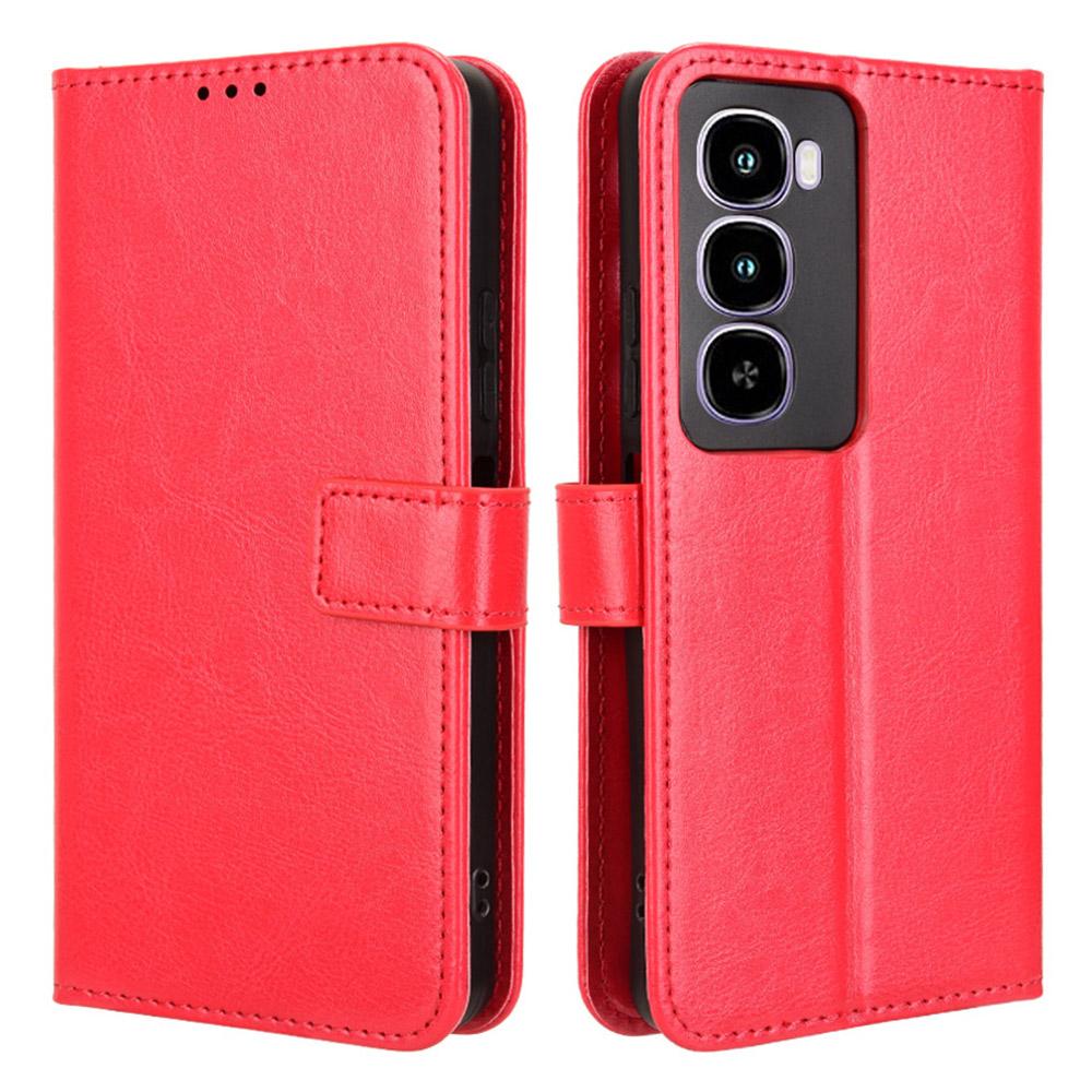 For itel City 100 4G Case Crazy Horse Texture PU Leather Phone Wallet Cover