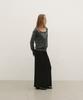 Loutaideu Silky Sweat Maxi Skirt [Black]