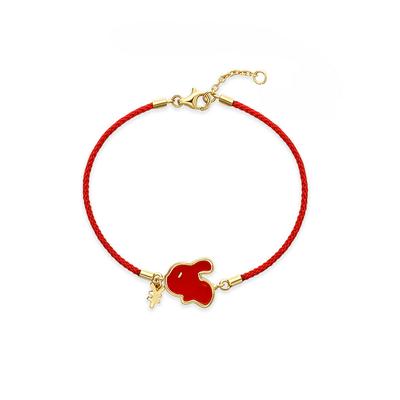 Βραχιόλι Κουνελιού Γυναικείο Κόκκινο Σχοινί Χειρός Ζωδιακό Κουνέλι Κόκκινο Σχοινί Κοσμήματα Έτους
