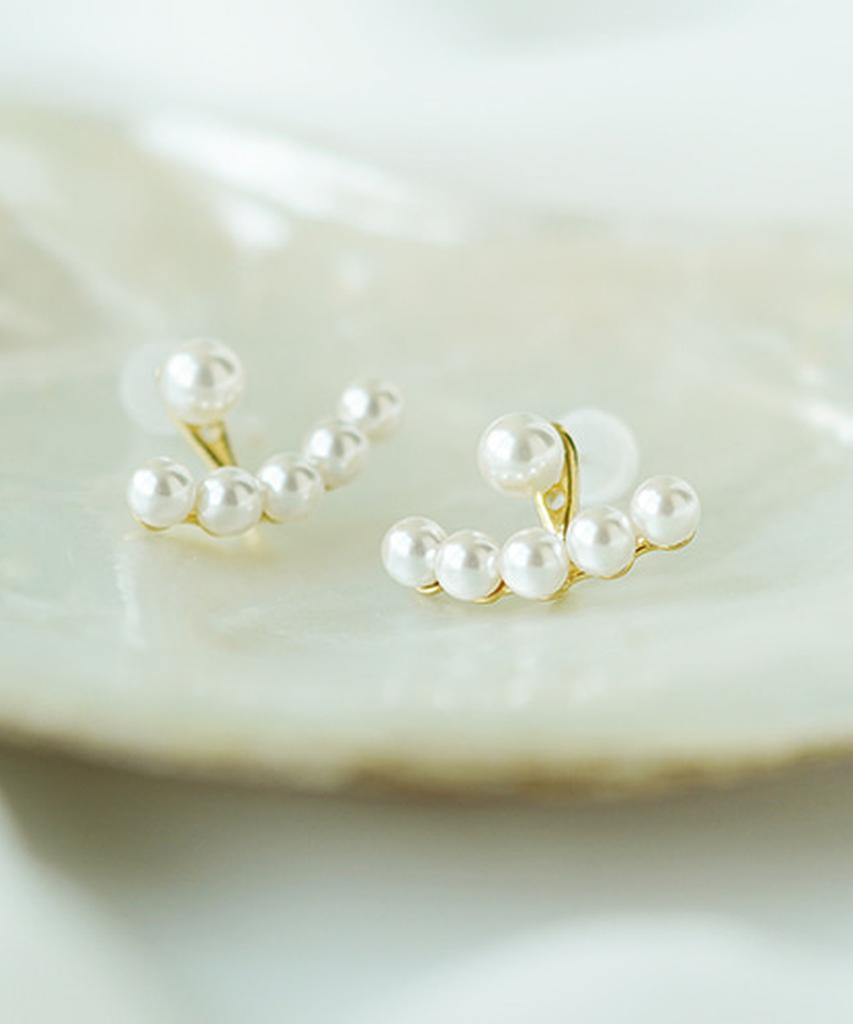 Alleun Silver 925 Pearl Namyang Mother Of The Bride Hanbok Earrings