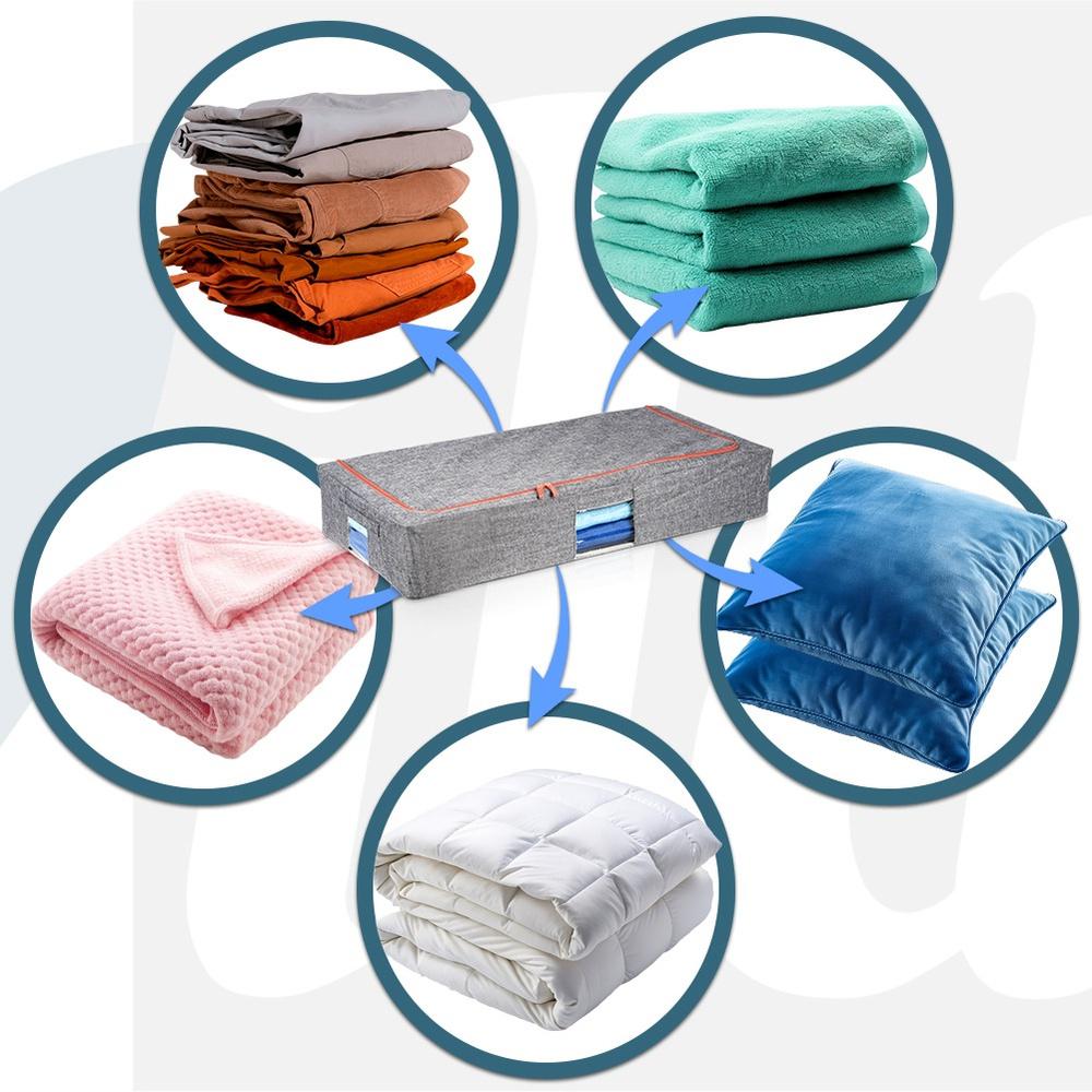 Pokrowiec Organizer Torba Na Pościel Koce Ubrania Odzież Ze Stelażem 68L