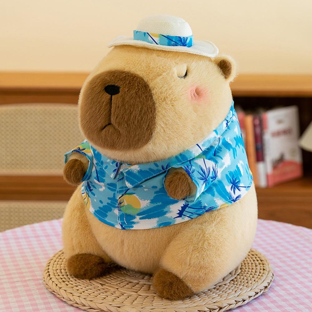 Beach Clothes Capibara Anime Fluffty Toy Summer Capybara Plush Doll  Birthday Gift