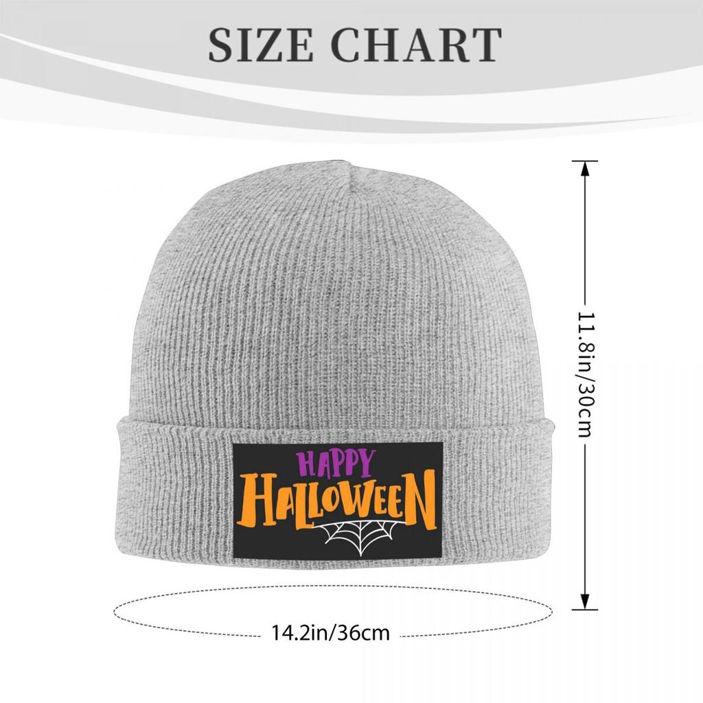 Bonne Fête d'Halloween Bonnet Tricoté Chaud Mode Bonnet Chapeau Automne Hiver Extérieur Bonnets Chapeaux pour Adulte Unisexe