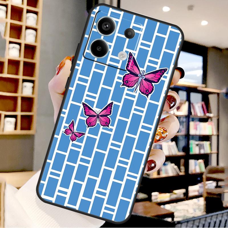 

Beautiful Butterfly For Xiaomi Redmi Note 14 Pro 13 12 11 9 10 15 Pro Plus Case For Redmi 15 15C 14C 10C 12C 13C Redmi Note 14 5G