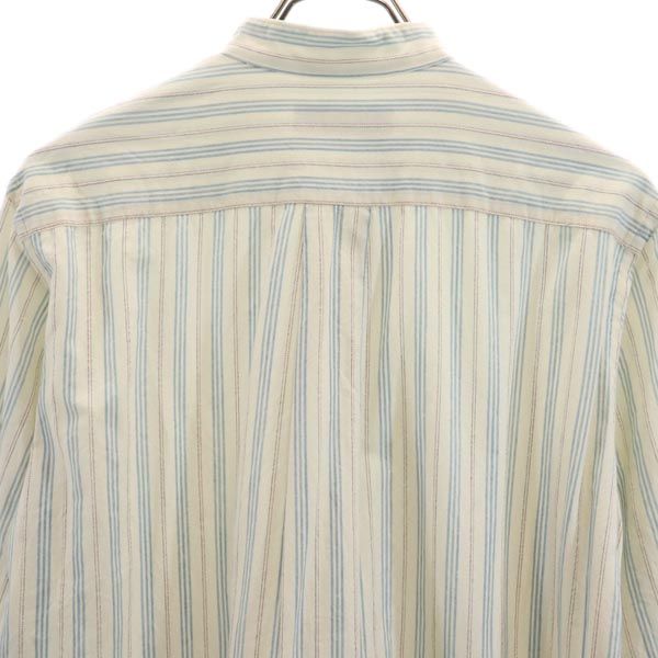 UNUSED made in Japan stripe Long sleeve Band collar shirt 1 Off-white Men's Used