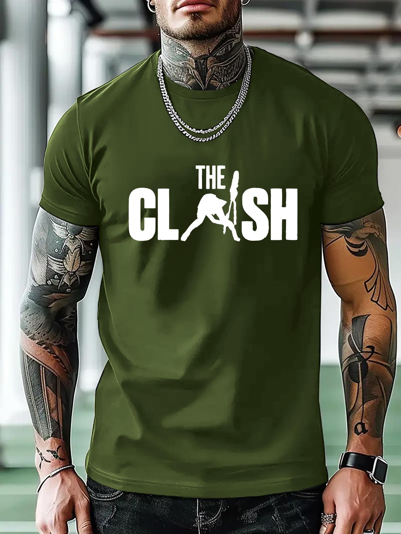 Casual Graphic Tshirt with Bold THE CLASH Print and Break... M
