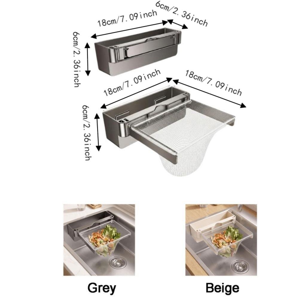 Wall Mounted Sink Drain Rack Carbon Steel Sink Food Strainer Sink Filter Basket for Food Residue