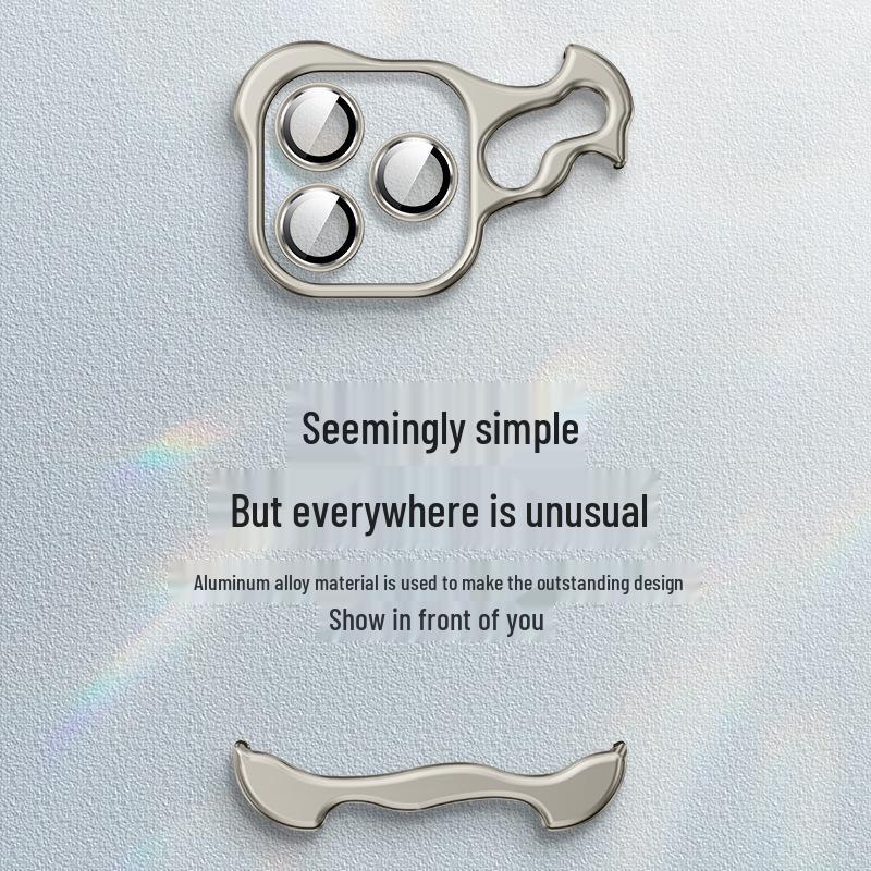 Apple 17Pro & 16Promax Anti-Vingerafdruk Valbestendige Telefoonhoes met Metalen Hoeken en Unieke Vorm.