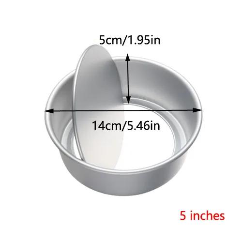 Round Heart-Shaped Cake Mold Aluminium Alloy Non-Stick Cake Pan Mousse Tray Baking Mold Removable Bottom Cake Decorating Tool