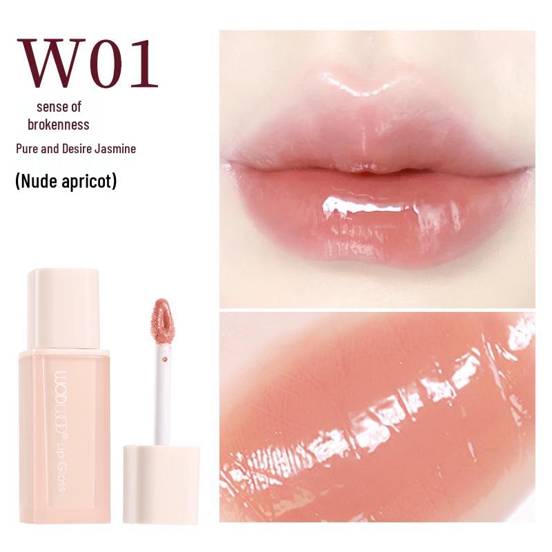 WODWOD Mirror Finish Long-Lasting Sheer Lip Gloss - Low Saturation Whitening Effect