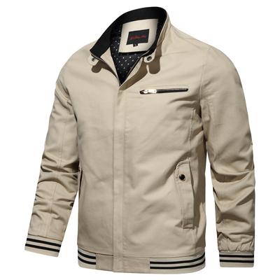 Herbst- und Winter Herrenjacken Trend Slim Stehkragen Koreanische Version von Mode Mittelalterliche und junge Leute Vielseitige lässige Trenchcoat-Jacke