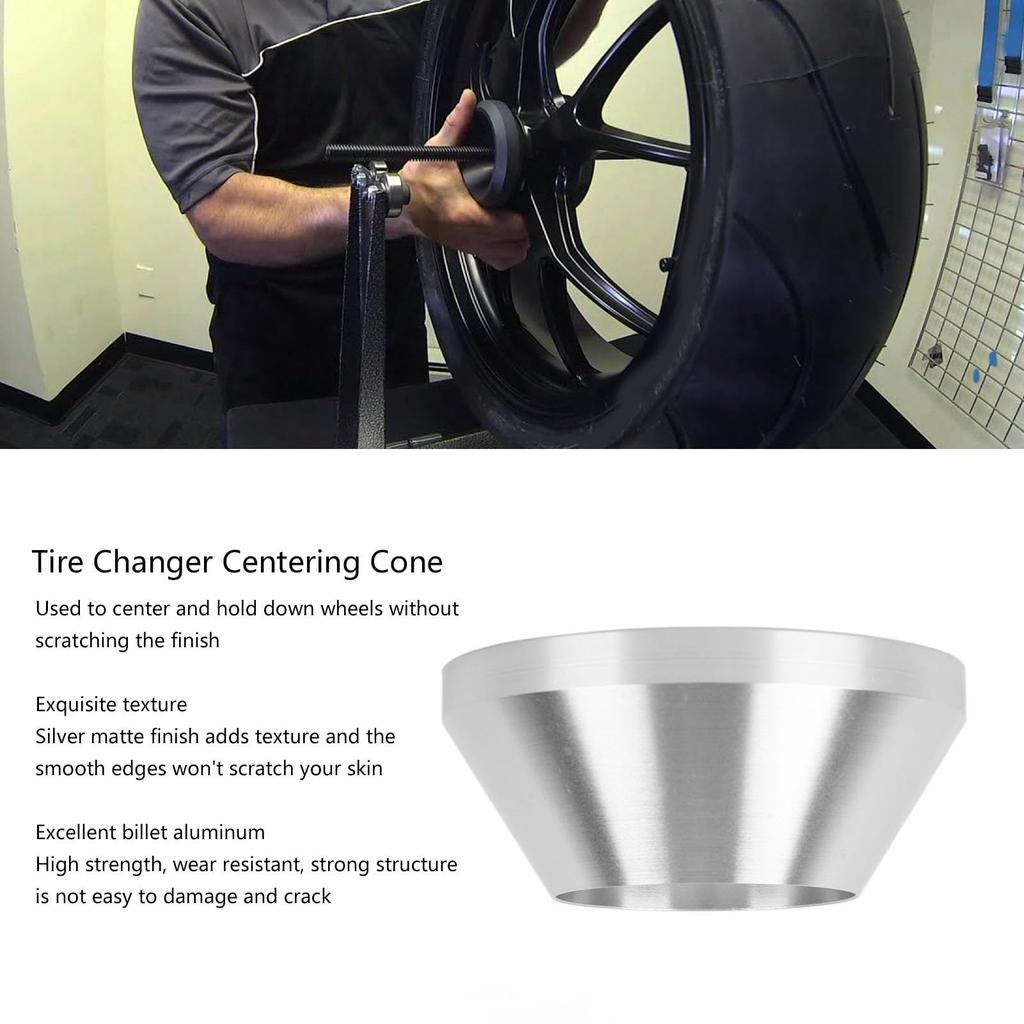 Manual Tire Changer Centering Cone Aluminum Wheel Balancer Hold Down Cone 1.67" Diameter Center Post for Car Truck