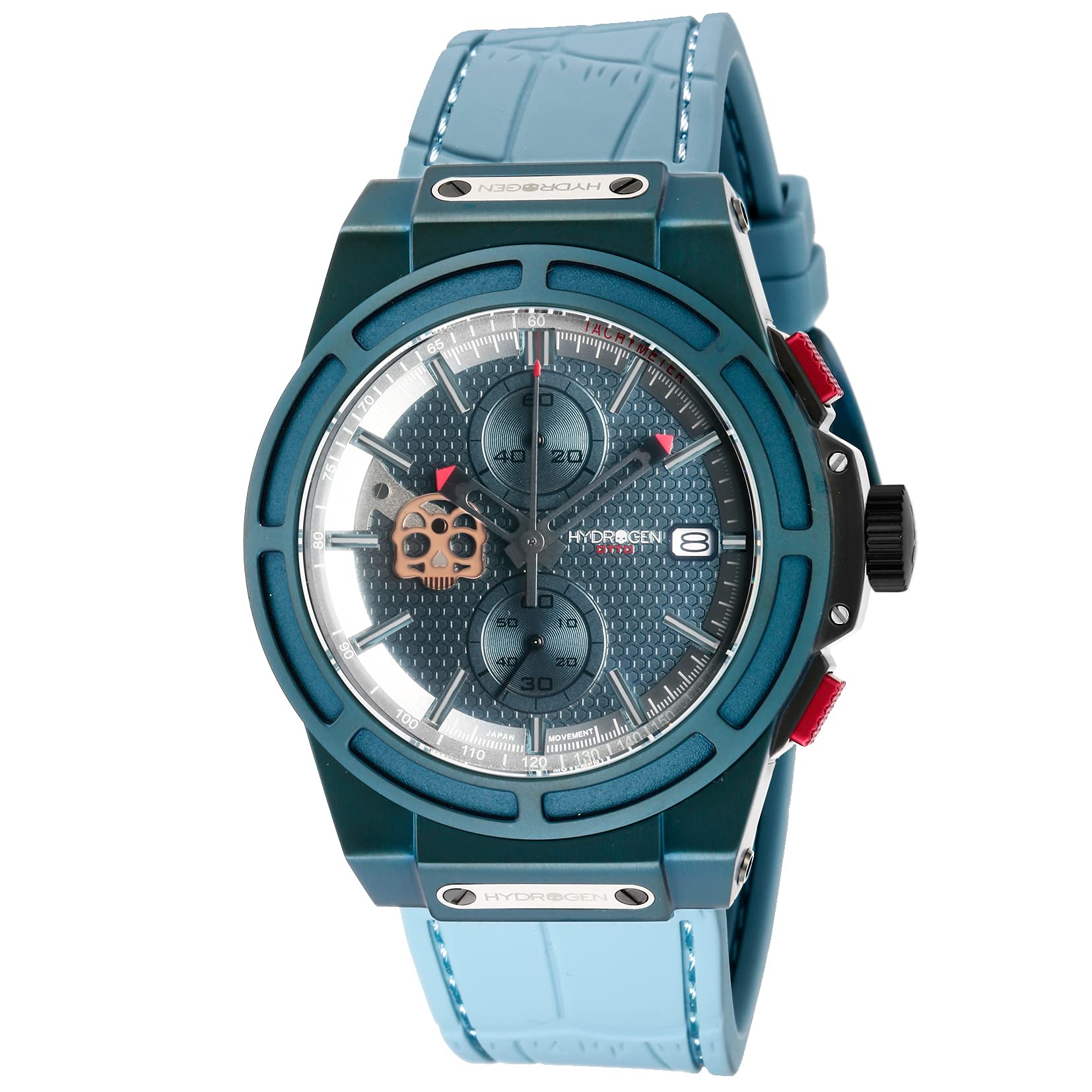 

Годинник OTTO CHRONO SKULL, блакитний циферблат, нержавіюча сталь, каучук, кварц, 10 ATM, водонепроникний, 44 мм, модний годинник HW514414 [Hydrogen], чоловічий [елемент] синій