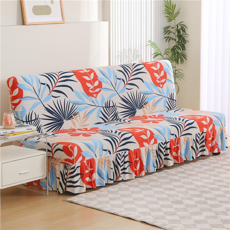 Elastic Sofa Bed Cover Full Coverage Easy Foldable Sofa Slipcover With Skirt Sofa Cover For Protection And Style