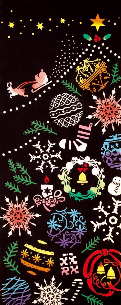 Kenema Tenugui Hand Christmas Ornament Tree (Japanese Towel) -