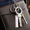 Small Ruler Keychain, Pocket Pendant Backpack Charm Measuring Tool, Practical Multifunctional Key Ring Decoration for School, Home, Office