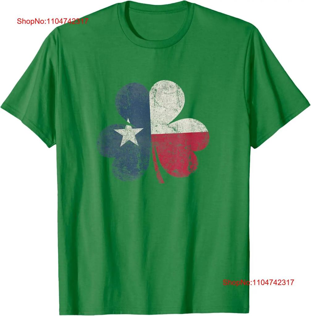 St Patricks Day Irish Clover Texas Texan T Shirt vintage Washed Stylish homme designer clothes Top For Everyday Wear Stretched