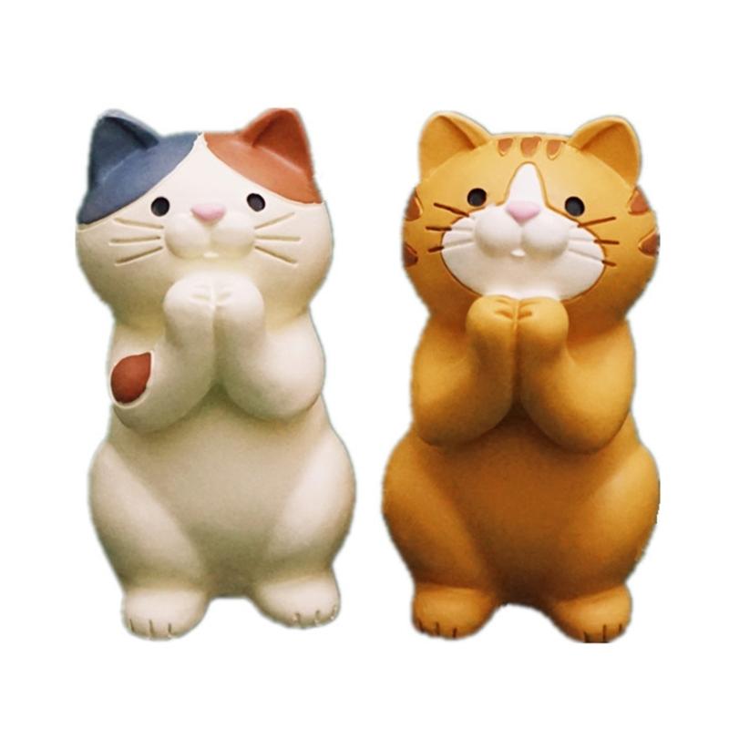 Fun Cats Shape Resin Glasses Holder Cute Cats Designs Eyewear Display Stand for Home Office Desk Decoration