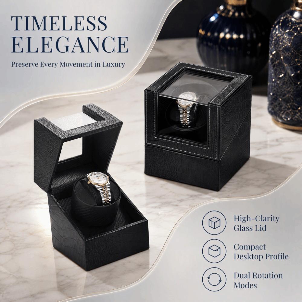 Ultra Quiet Single Watch Winder Silent Motor Watch Box High-End Luxury Watch Rotator Home Use