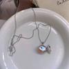 Baroque Pearl Fish Necklace with Irregular Luster Pendant on Gold-Plated Clavicle Chain