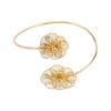 Zinc Zinc Alloy Opening Cuff Bracelets Hollow Flower Circle Upper Arm Bracelet  Arm Accessories